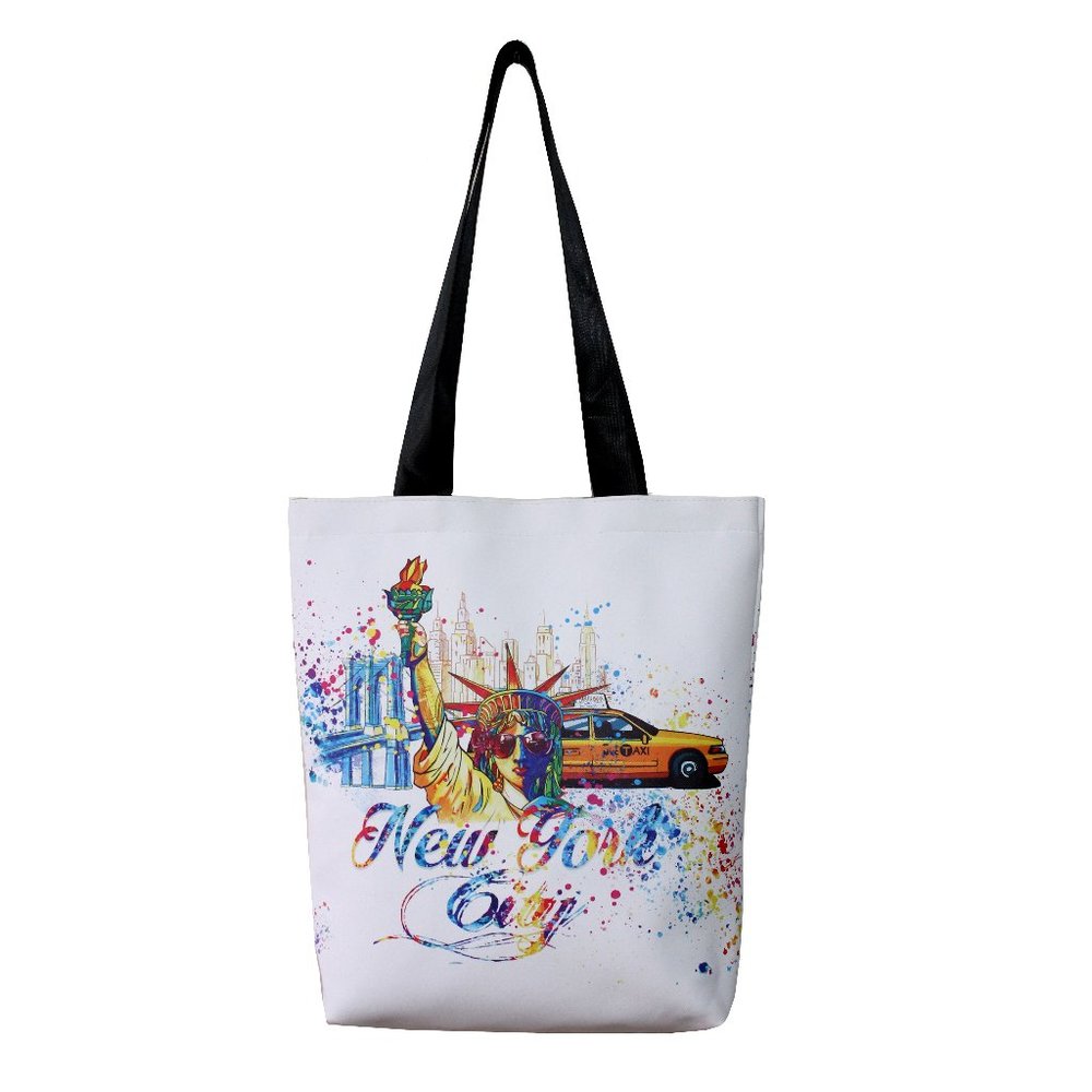 New York Souvenir Shopping Shoulder Tote Bag